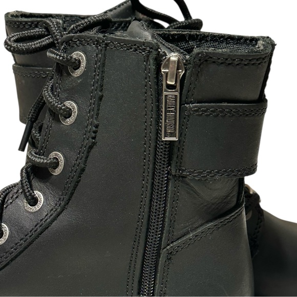 Harley-Davidson WOMEN'S Sylewood Black Leather Moto Riding Boots Size 8.5 - Picture 10 of 16